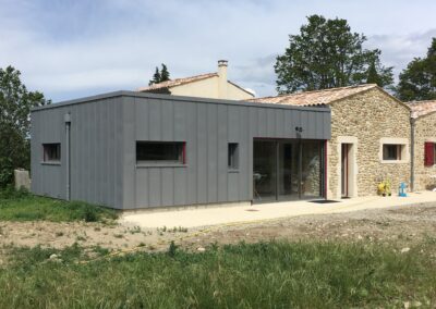 Couverture et bardage, Extension de maison, La Bégude-de-Mazenc